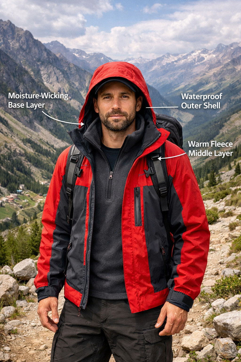 Katmanli giyim stratejisi ile acik havaya hazirlik